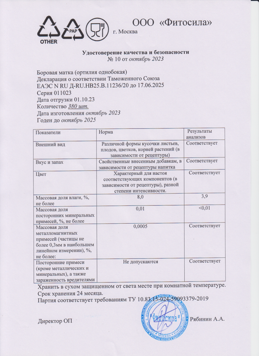 Паспорт №011023